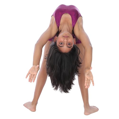 Image of IKAANYA Girls Unitard or Biketard for Gymnastics, Dance, Acrobatics or Swimming (Ages 3-15)