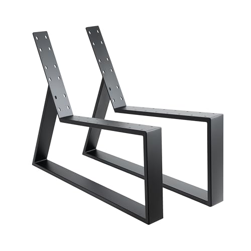 Natural Goods Berlin 2X Bankgestell Laidback - Bankbeine Metall Schwarz - Bankgestell Mit Lehne - Bankfüße Für DIY Outdoor Sofa Wetterfest - Bankkufen Für Garten Relaxsessel Loungesessel Outdoor