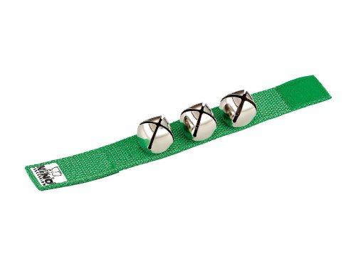 Nino Percussion NINO961GR - Sonagli da polso, colore verde