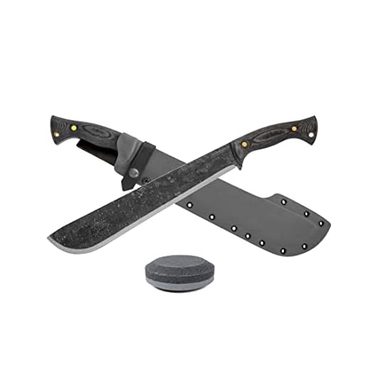 Condor Tool & Knife Wastelander Machete, Compositive Handle, Kydex with Leather Sheath + Multi Purpose Sharpener