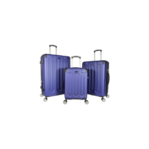 Spinner Luggage Set 3-Piece - TSA Lock, ABS Shell, Expandable - Navy Travel Suitcase