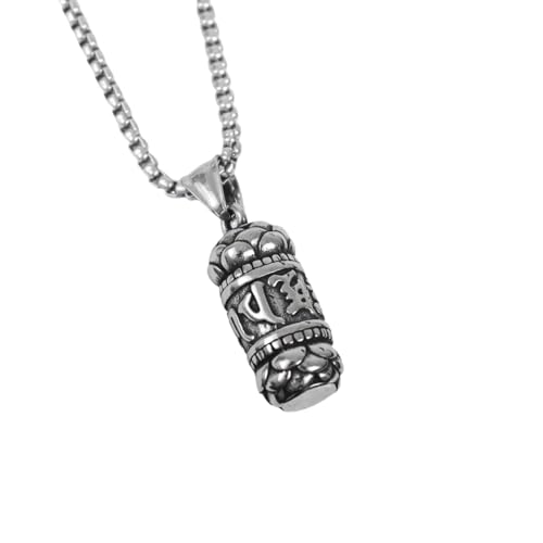 Collier bouddhiste homme, cadeau idéal pendentif vérité vintage pour anniversaire et fête