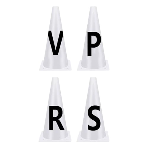 Perfeclan 4 Conos de con Letras, Resistentes, Ligeros, para Deportes de, Equipamiento para ecuestres, Conos de Entrenamiento estables