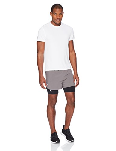 Starter Men's 6" Athletic Light-Compression Short, Amazon Exclusive, Black, Large