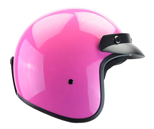 Vega Helmets Unisex-Child Style CO5 Youth Open Face Helmet (Pink, Medium)