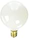 Bulbrite 15G16WH3 15W G16 Globe 130V Candelabra Light Bulb, White