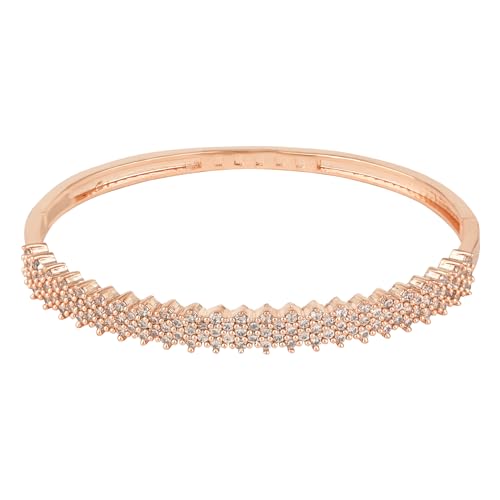 Image of I Jewels Stylish Cubic Zirconia American Diamond Adjustable Bracelet For Women