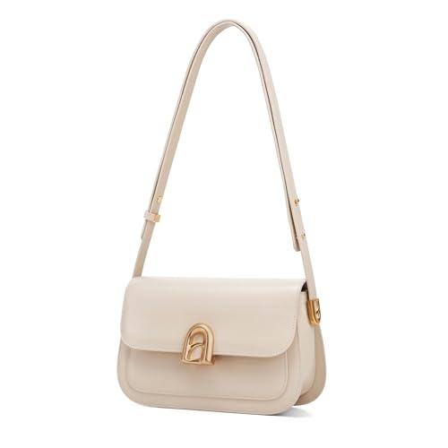 LAFESTIN Leather Shoulder Bag for Women with Adjustable Strap, Cr...