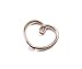Rose Gold Heart Ring Daith Piercing Earring Sensitive Ear Handmade, Single 1(one) Piece