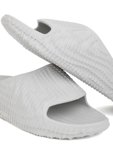 Image of hummel TEXTURE SOFT Men's Classic Ultra Soft Sliders /Slippers with Cushion FootBed for Adult Comfortable & Light Weight Stylish & Waterproof & Everyday Flip Flops & Chappals for Gents /Boys