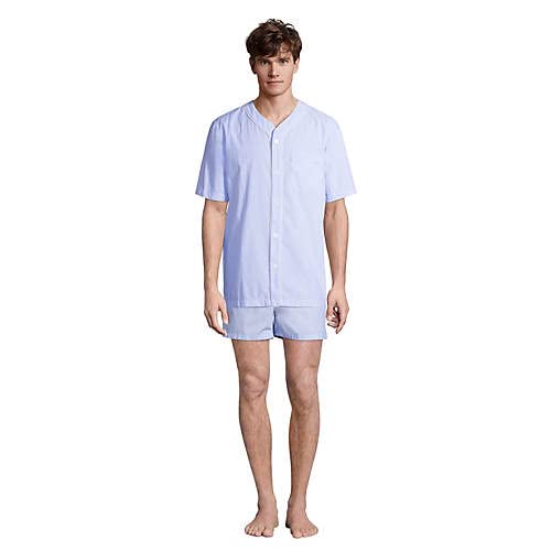 Lands' End Mens 3 Pack Poplin Boxer Blue Jay Regular X-Large #TOP4