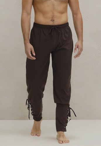 Zhitunemi Viking Pirate Pants Men: Renaissance Costume Men Medieval Pants - Pirate Halloween Costumes & Renaissance Faire