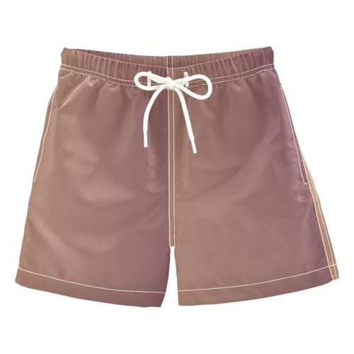 Zathe Brown Gradient Toddler Swimsuit Beach Boys Toddler Surfing Shorts Kids Swimwears Summer Holiday XS 6Y