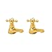 Price comparison product image Deva TUD01/501 Tudor Basin Taps, Gold, Set of 2 Pieces