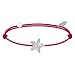 LES POULETTES BIJOUX - Bracelet Lien Etoile d'argent - Colors - Fuchsia