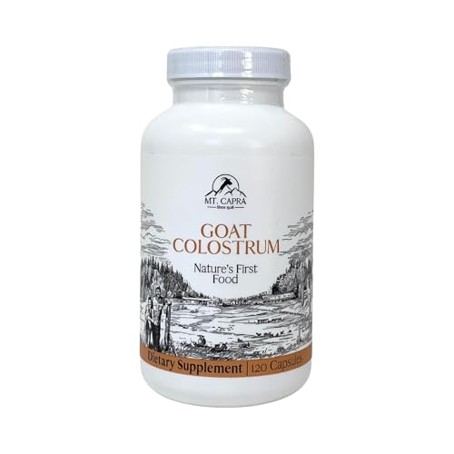 Mt. Capra Goat Colostrum | for Healthy Immune System Gut and Athletic Performance | Grass-Fed High in Immunoglobulins | 30 Servings - 120 Capsules