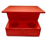 Pigeon Plastic Feeder Dove Bird Food Feeding Pigeon Perches Posadero Comedero Palomas 2 huecos (Two Holes)
