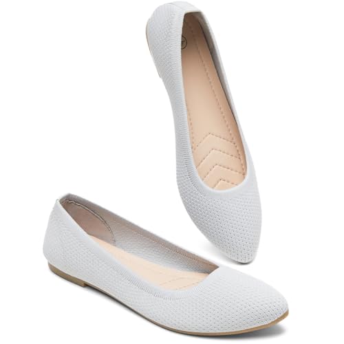Image of BABUDOG Women's Mesh Flats Shoes Pointed-Toe Dress Shoes for Women Black Flats Comfortable Memory Foam Flats