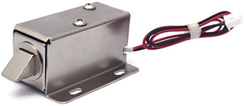 Prestronics DC 12V Lock Door Electric Lock Assembly Solenoid Small Electric Lock Access Control Lock for Door Cabinet Drawer Security Electronic Lock for All Kinds of Container Products