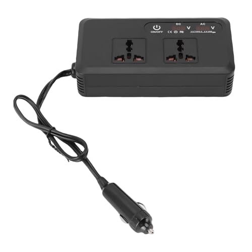 Cryfokt Inverter Automático, Inverter Auto 200 w Guardias de Seguridad Diferentes para Viajes por Carretera