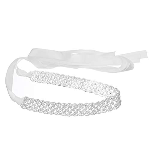 KESYOO Wedding Handmade Crystal Belt for Bridal Dress Elegant Waistband Accessory Silver for Brides and Special Occasions