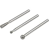 Wolfcraft 5988000 Diamantschleifstift-set kugel- und kegelförmig 3-TLG ダイヤモンド研削ペン ボールとコーン 3本