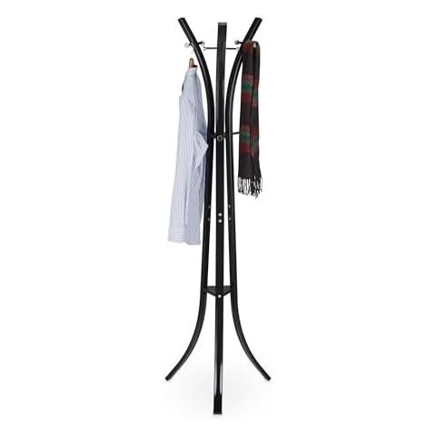 Relaxdays Metal Coat Rack with Hooks Cover