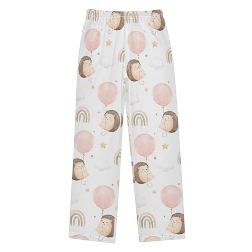 Hedgehog Balloon Rainbow Boys Pants for Kids Jogger Pants with Pockets S-XL