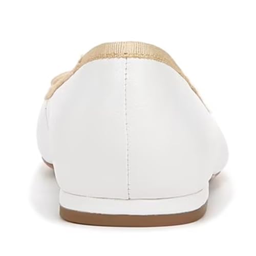 miss left Women Closed Round Toe Bowknot Slip on Flats Comfy Insole Casual Walking Daily Commuting Shoes Size 4-16 US3