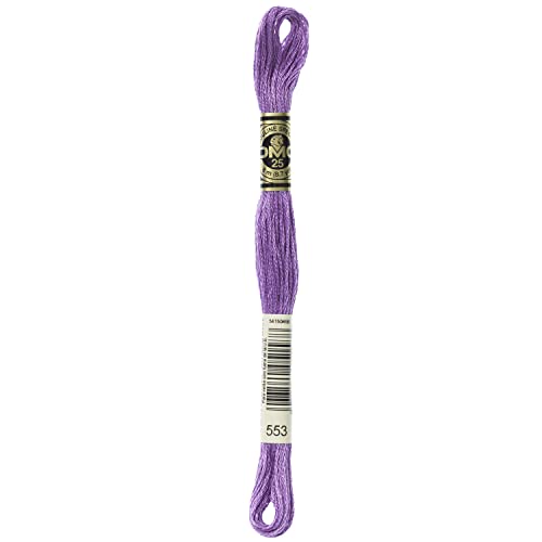 DMC Thread 6-Strand Embroidery Cotton 8.7 Yards Violet 117-553 (12-Pack)