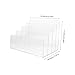 SEWACC Acrylic File Organizer Vertical Sections Clear Desk Folder Holder for Mail Letter Paper and Notebooks Efficient Storage for