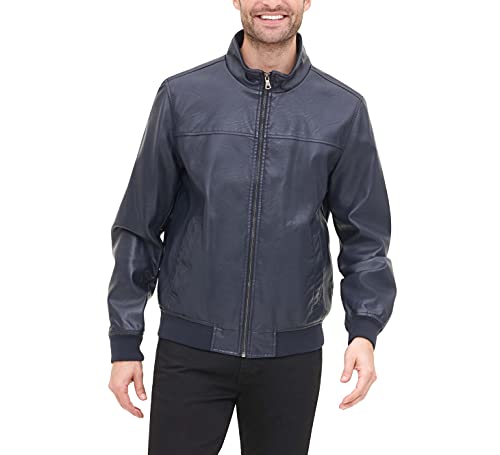 Image of Tommy Hilfiger Adaptive Men's Tommy Hilfiger Men's Smooth Lamb Touch Faux Leather Unfilled Bomber
