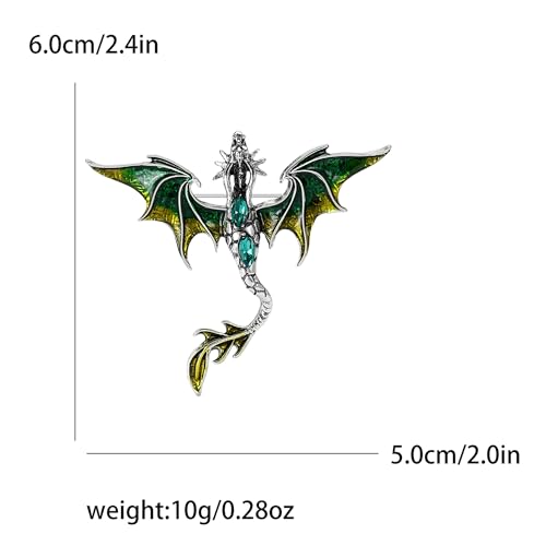 Image of Dragon Brooch for Men Suit Lapel Enamel Pins for Suits Fashion Accessories Shirt Clip