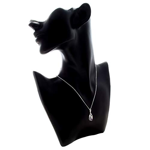 Alexander Castle Sterling Silver & Amethyst Charles Rennie Mackintosh Pendant Necklace With 18" Silver Chain #TOP3