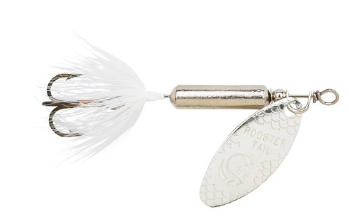 Yakima Bait Wordens 216-CHWT Rooster Tail in-Line Spinner, 1/2 oz, Treble, Chrome Whitetail