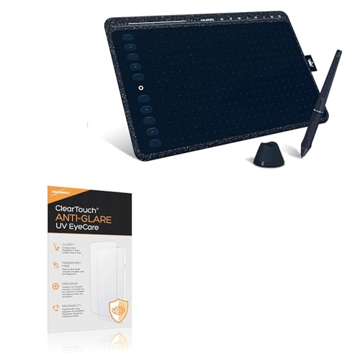 BoxWave Screen Protector Compatible With Huion HS611 - ClearTouch Anti-Glare Anti-UV EyeCare (2-Pack), Filters out Harmful Blue Light Reduce Fatigue