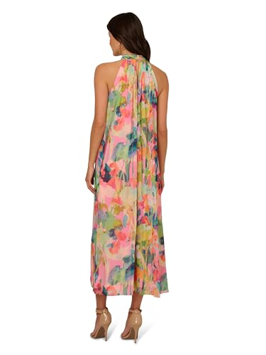 Image of Adrianna Papell Print Chiffon Trapeze Dress