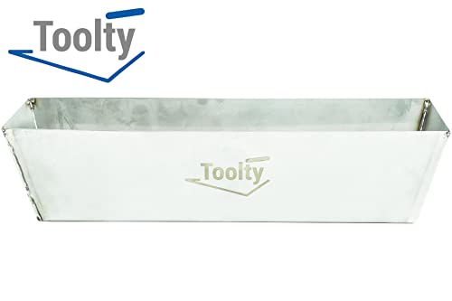 Toolty Stainless Steel Plasterers Mud Pan - 14" - 360mm - for Holding Mixing Plastering Drywall Grouting Jointing - DIY - TLTY-4901 - Image 2