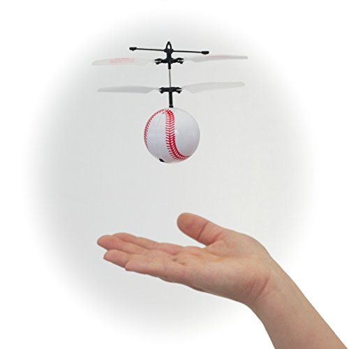 MukikiM Mini Flyer - Baseball / Watch it hover, float and fly like magic. Bring a smile to your face as you have fun flying. (Newest version featuring USB charging!)