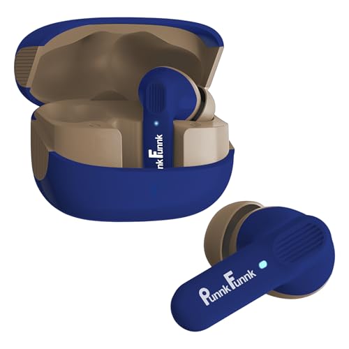 Image of PunnkFunnk BeatXtra Pro | Bluetooth 5.3 Wireless Earbuds | 40H Playtime | 32dB ANC & Quad ENC Mics | 13mm Drivers | 4D Panoramic Audio | Game /Music Mode | IPX5(Blue)
