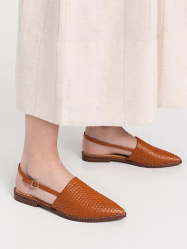 Casual Womens Woven Slingback Pumps Ballet Flat2