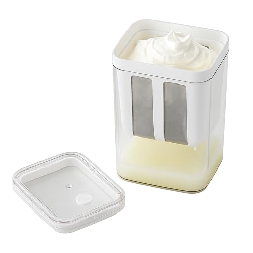 Listado de Coladores y filtros que Puedes Comprar On-line. 41 Colador de Yogur con Malla Extra Fina, Filtro de Queso Transparente de Plástico de 1100 Ml, Separador de Leche de Yogur Casero Para Proteína de Suero de Queso con Leche de Soja