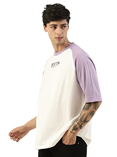 Image of Maniac||Mens||Printed||Round Neck||Raglan||Half Sleeve||Cotton||Oversized||Tshirt