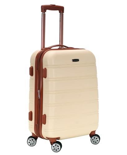 Image of Rockland Melbourne Hardside Expandable Spinner Wheel Luggage, Carry-On 20 inch, White
