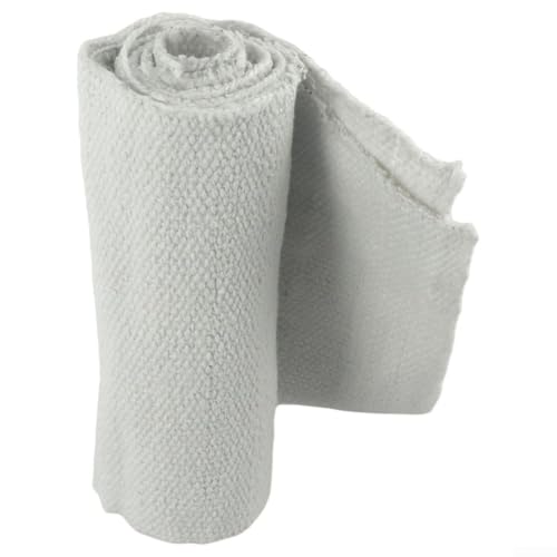 Manta ignífuga de 2 mm de grosor, tela de fibra de cerámica de 1260 °C, resistente a la temperatura, aislamiento térmico alto para hornos, puertas de horno, 1 m de ancho (1 x 1 m)