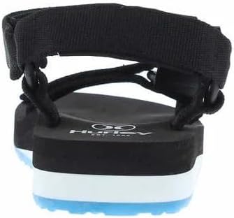 Hurley Women's Rumble Sandals, Black/Blue, 9