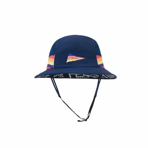 Image of Color-Blocked Fisherman Style Sun Hat for Outdoor Camping, Surfing & Vacations - Wide Brim, UV Protective, Anti-Slip