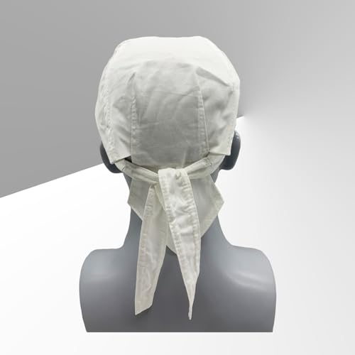 Image of Cotton Doo Rag Skull Cap Sweat Wicking Head Wraps Breathable Helmet Liner Beanie Dew Rags for Men