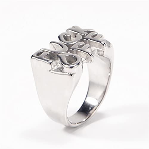 Stainless Steel Cool Statement Signet Ring Fuck Off Middle Finger Hip Hop Punk Biker Rings for Men Women2