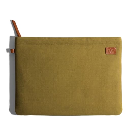 Image of DailyObjects Solid Skipper Sleeve | Stylish Durable Poly Cotton Canvas Material for Laptops & iPads | Zip Closure & Soft Cotton Inner Lining with Printed Slip Pockets